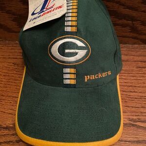 Vintage Green Bay Packers Football NFL Logo Athletic Strapback Cap Hat OS NWT